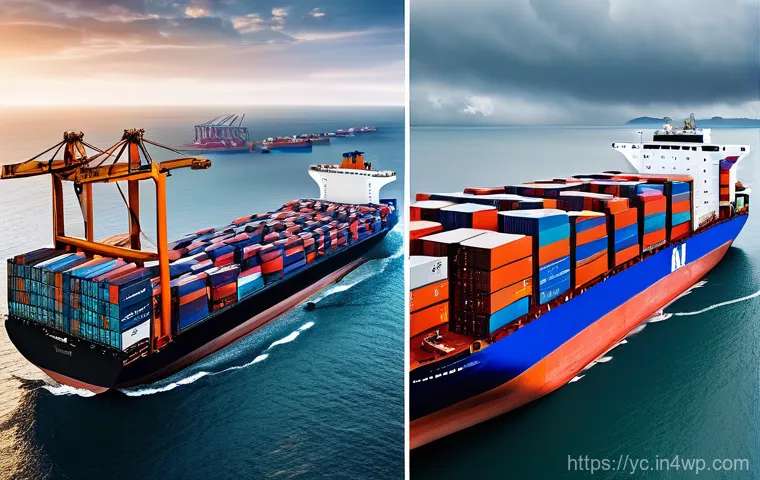 리쇼어링과 기업의 지속 가능한 성장 - **Prompt:** A dynamic side-by-side comparison. On the left, a chaotic global supply chain scene with...